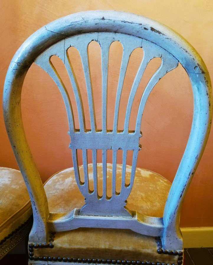 Deux chaises Montgolfières époque Louis XVI -photo-5
