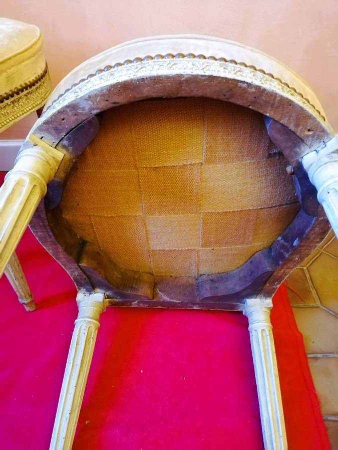 Deux chaises Montgolfières époque Louis XVI -photo-7