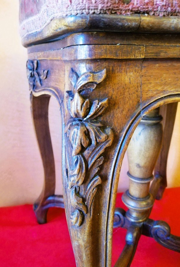 Tabouret en noyer -photo-4