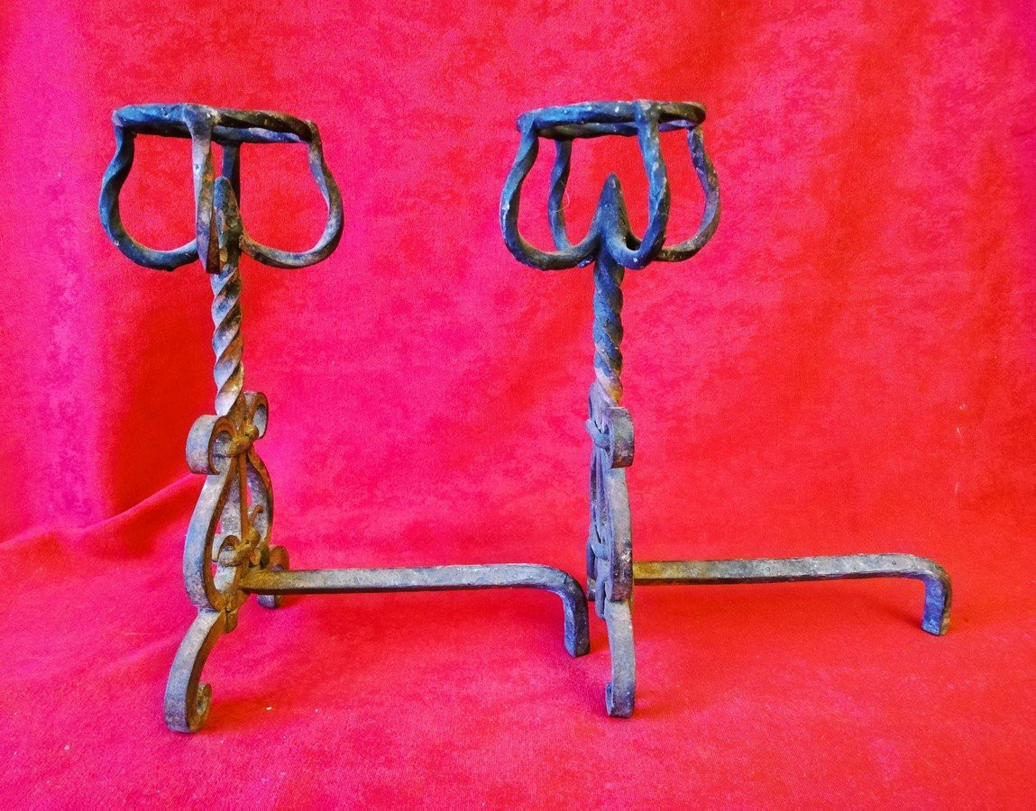 Paire de chenets de Maîtrise -photo-4