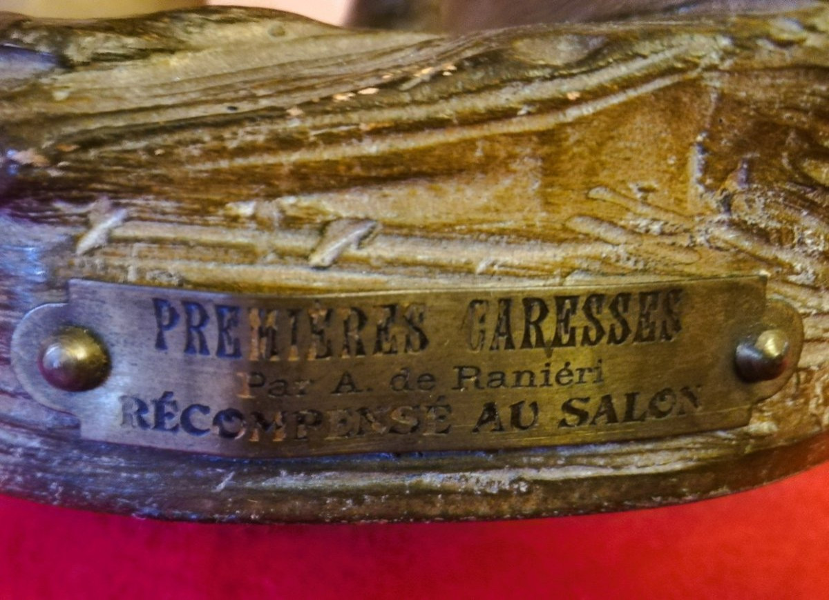 Terre cuite fillette aux chats -photo-2