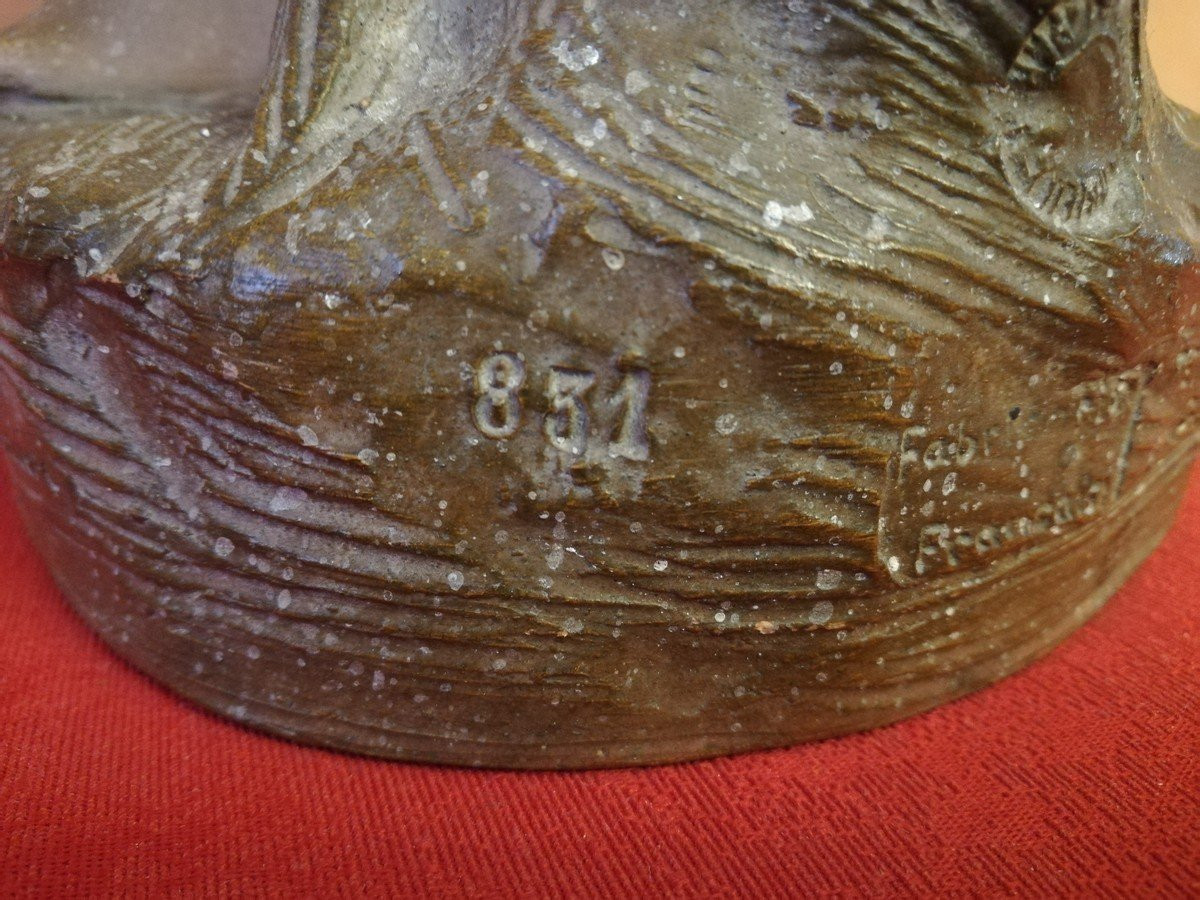 Terre cuite fillette aux chats -photo-6