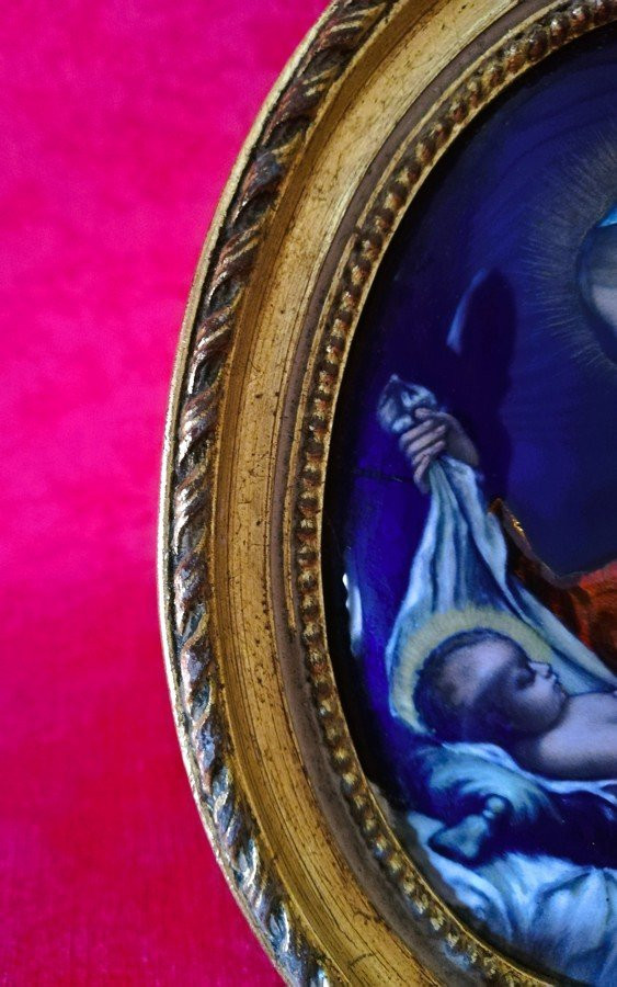Vierge à l'enfant en émail -photo-1
