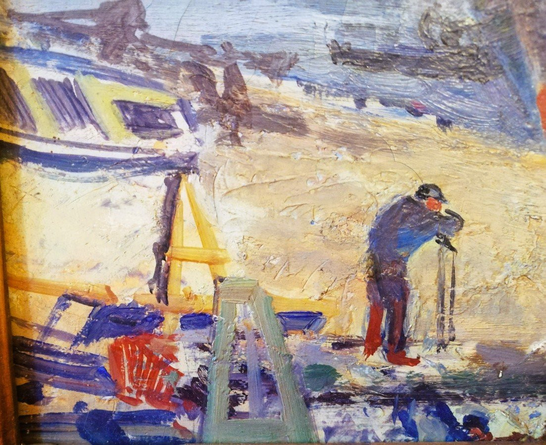 tableau huile sur toile encadrée -photo-1