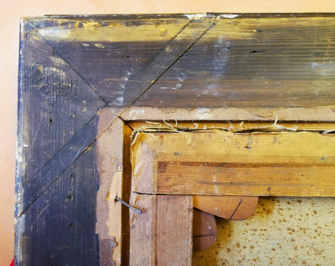 tableau huile sur toile encadrée -photo-6