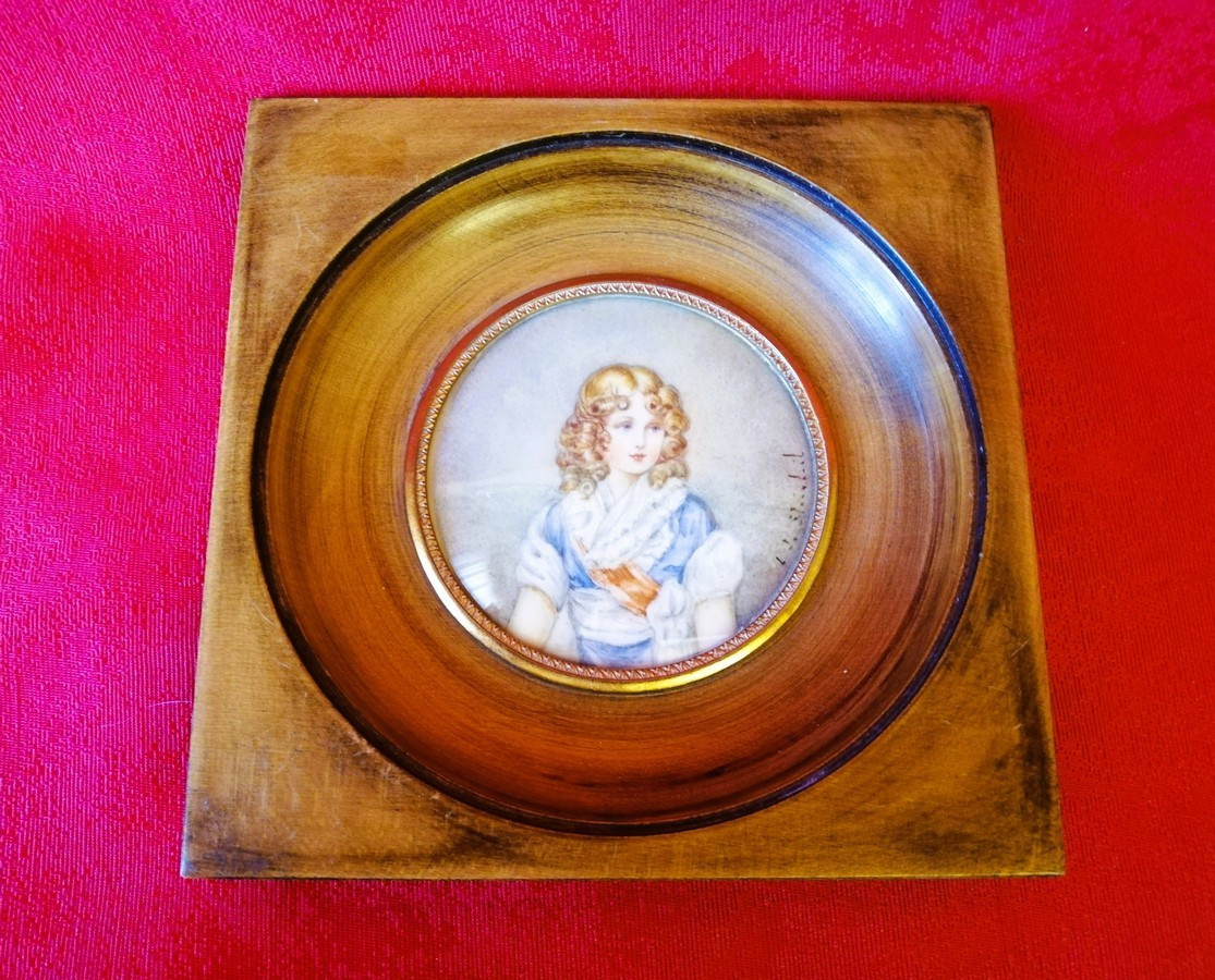 Miniature représentant le Roi de Rome enfant 