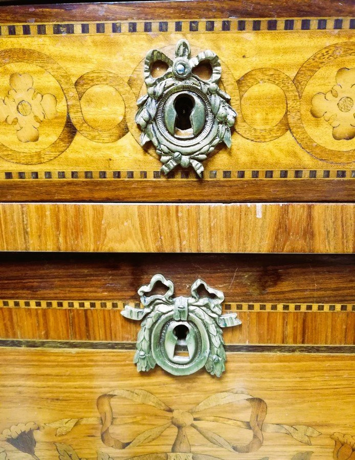 Secrétaire en marqueterie de style Louis XVI -photo-3