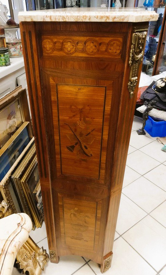 Secrétaire en marqueterie de style Louis XVI -photo-2