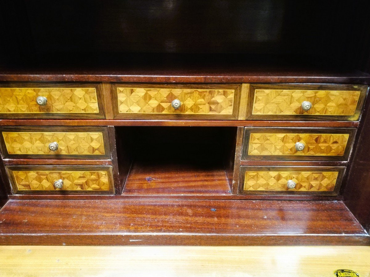 Secrétaire en marqueterie de style Louis XVI -photo-5