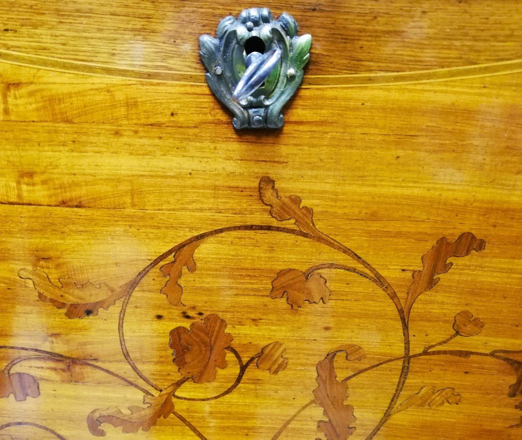 Louis XV Style Secretary Desk With Ogee Molding-photo-2