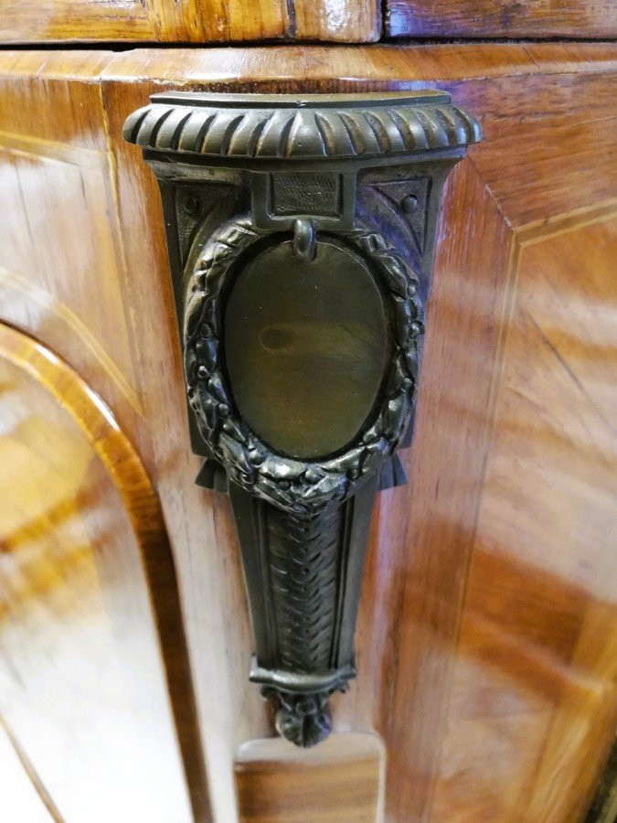 Louis XV Style Secretary Desk With Ogee Molding-photo-4