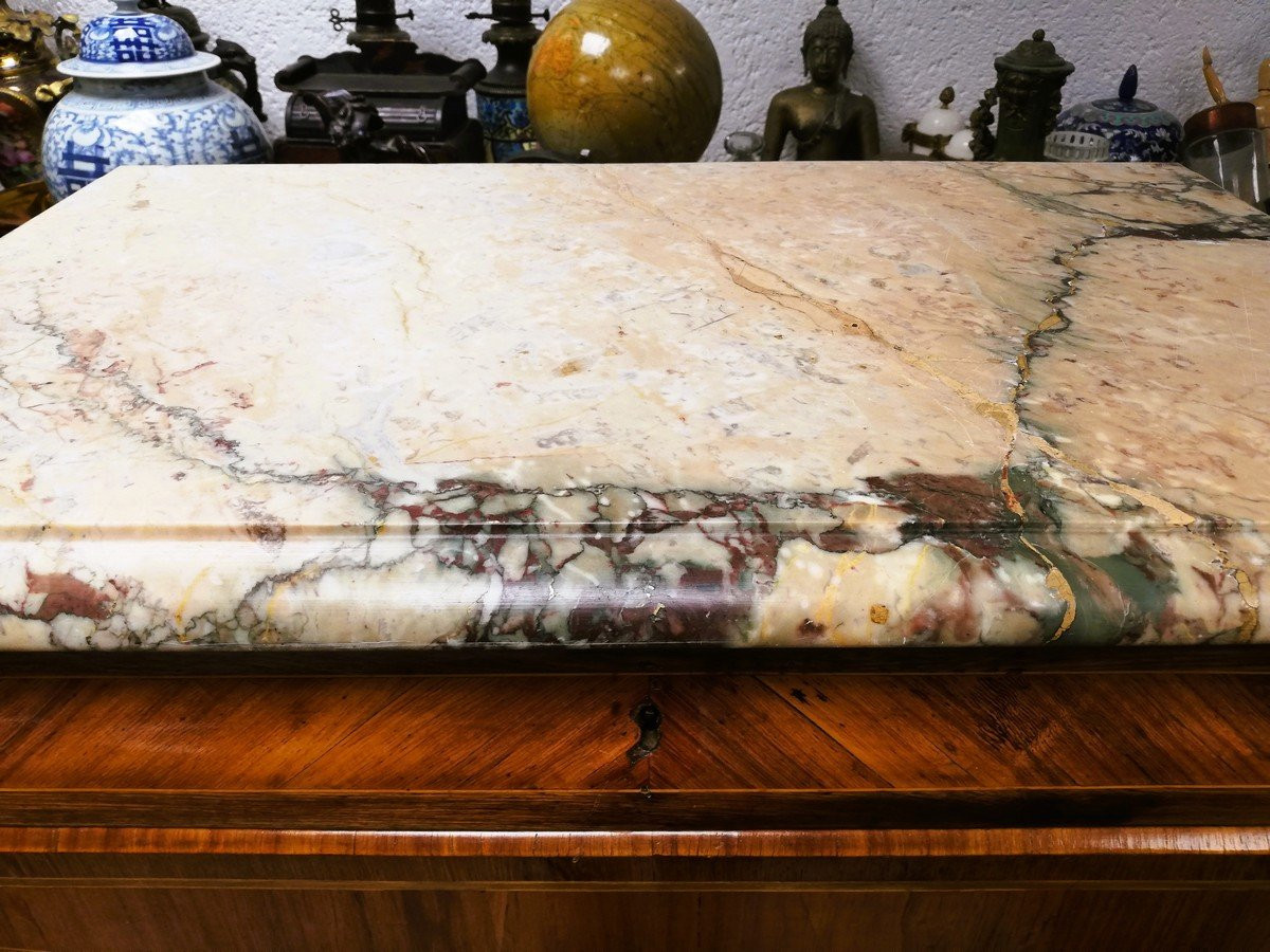 Louis XV Style Secretary Desk With Ogee Molding-photo-6