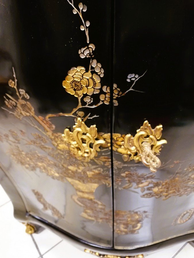 Meuble en laque noire -photo-2