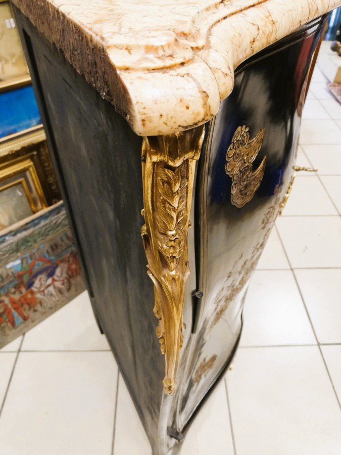 Meuble en laque noire -photo-3