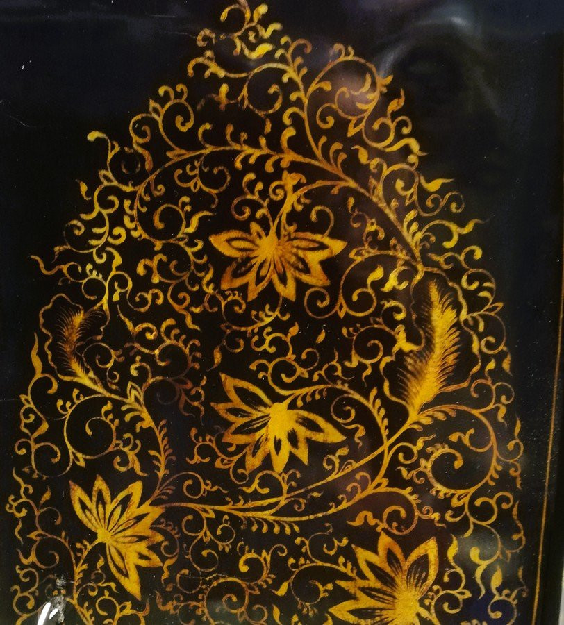 Meuble en laque noire -photo-6