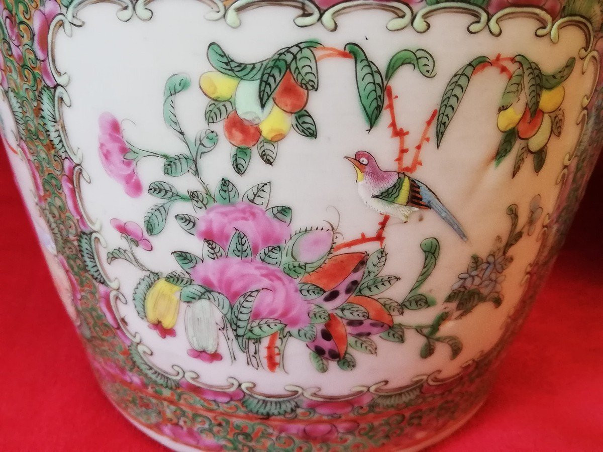 Paire de vases en porcelaine de Canton  -photo-4