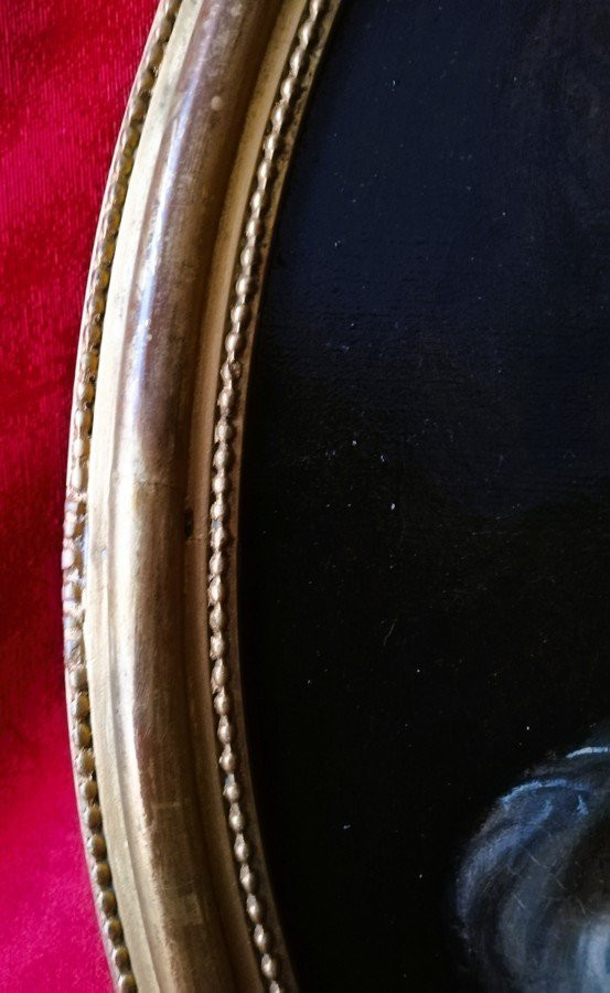 Portrait huile sur toile d'un jeune enfant -photo-1