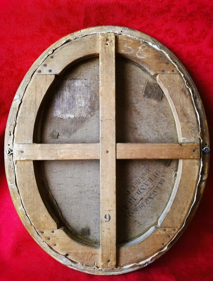 Portrait huile sur toile d'un jeune enfant -photo-2