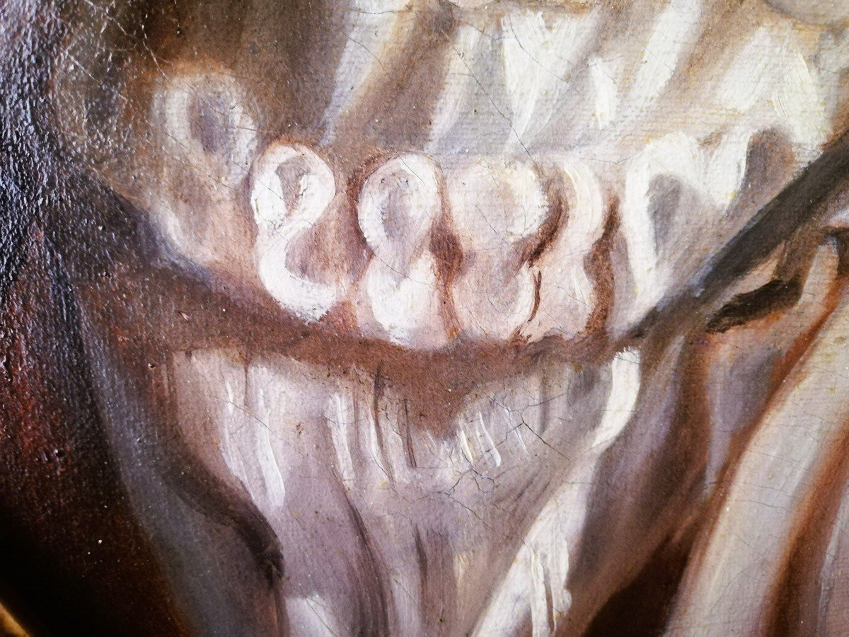 Portrait huile sur toile d'un jeune enfant -photo-7