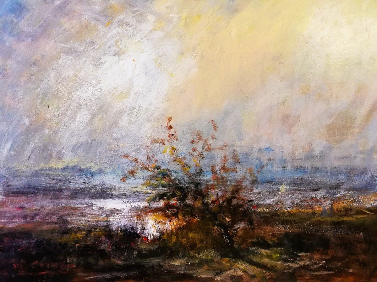 Huile sur isorel signée COWEZ-photo-2