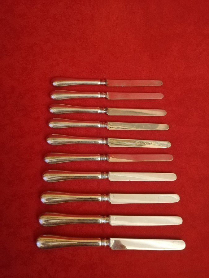 Série de dix couteaux en argent -photo-2