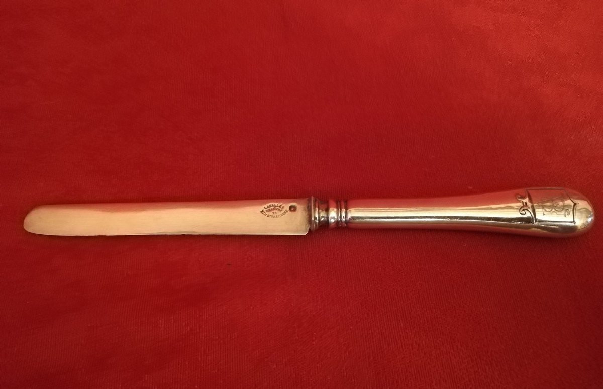 Série de dix couteaux en argent -photo-3