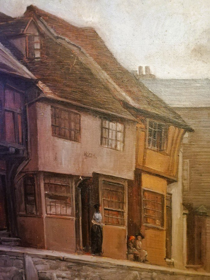 Huile sur panneau encadrée -photo-3