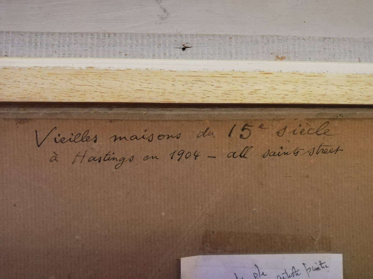 Huile sur panneau encadrée -photo-2