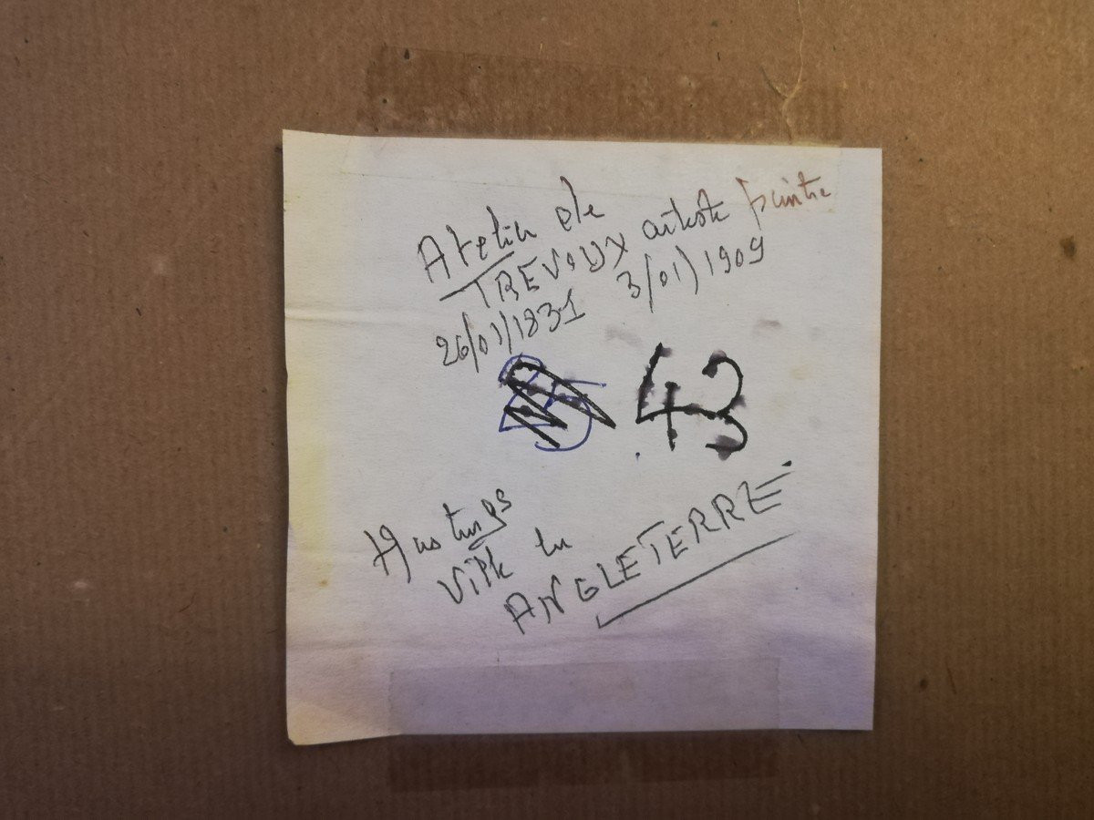 Huile sur panneau encadrée -photo-3