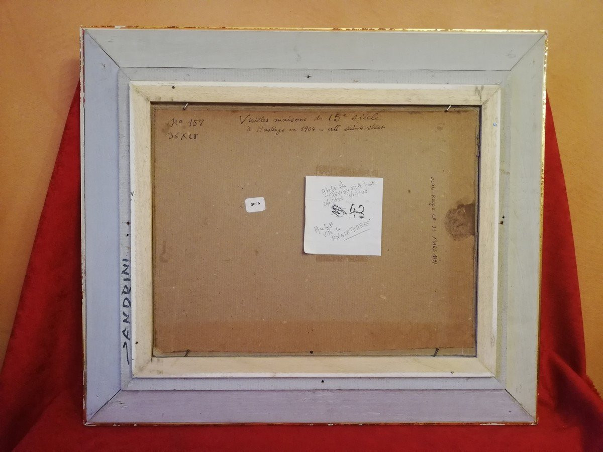 Huile sur panneau encadrée -photo-5