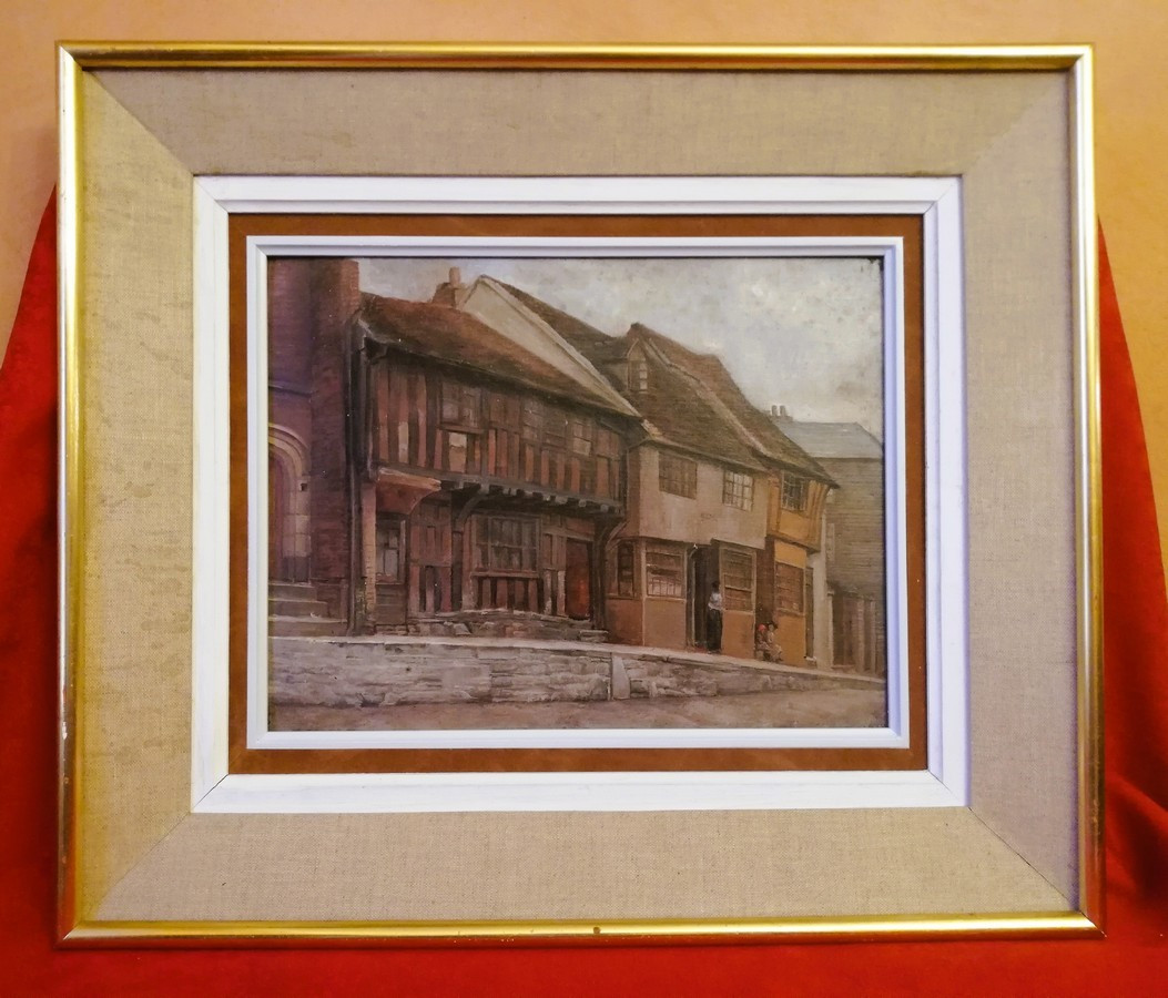 Huile sur panneau encadrée 