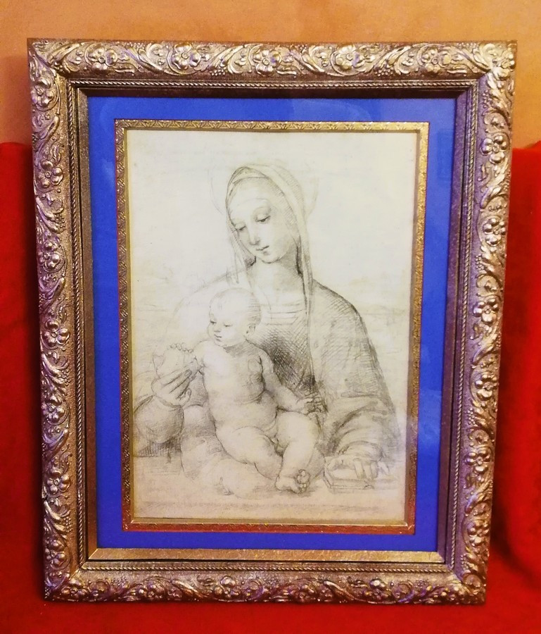 Dessin Vierge à l'enfant 