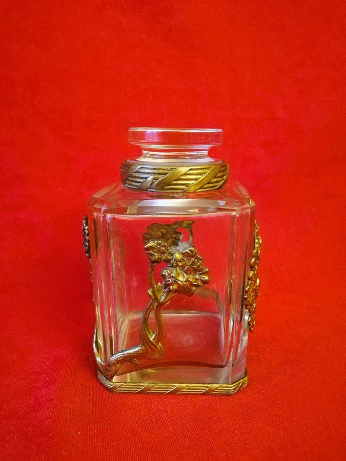 Flacon cristal monté bronze -photo-1