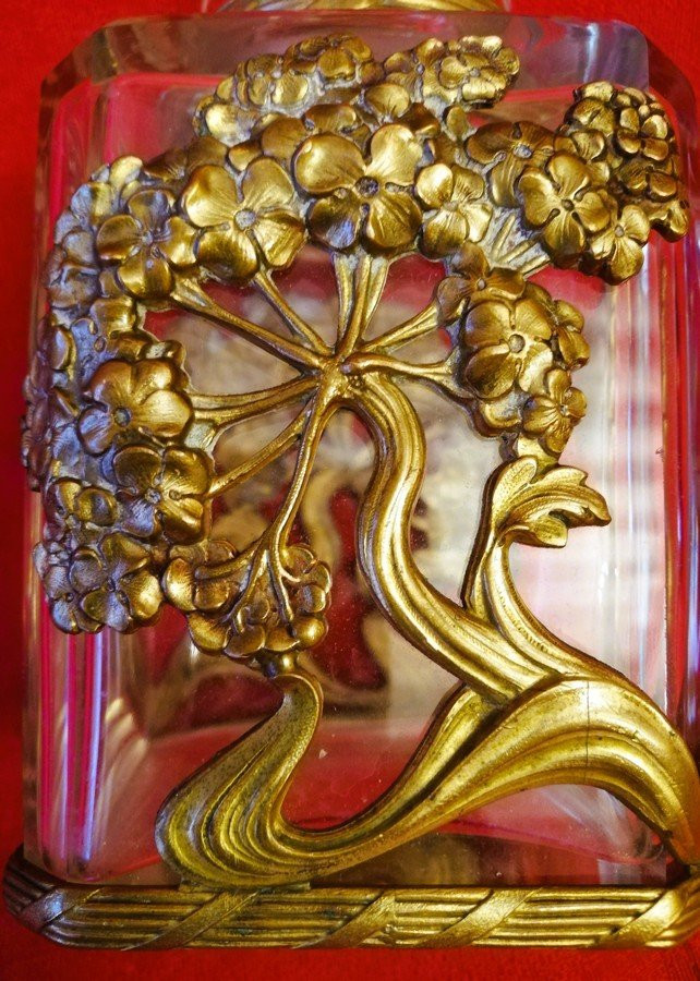 Flacon cristal monté bronze -photo-4
