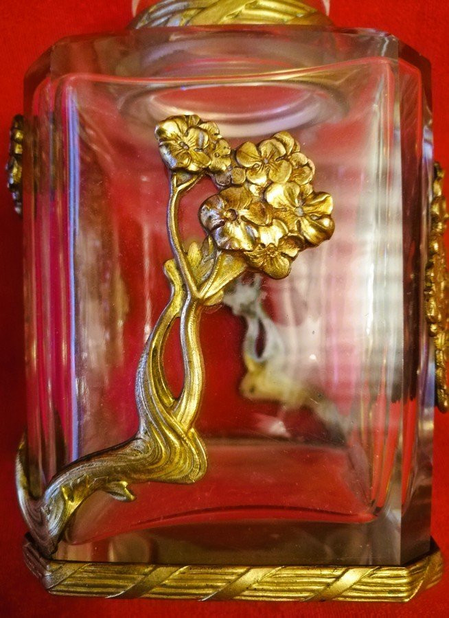 Flacon cristal monté bronze -photo-5