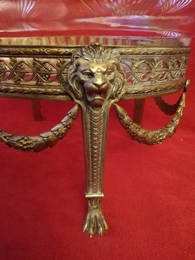 Bronze Mounted Crystal Bowl -photo-3