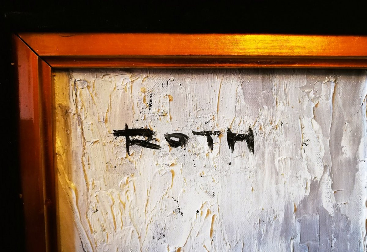 Huile sur toile encadrée -photo-2