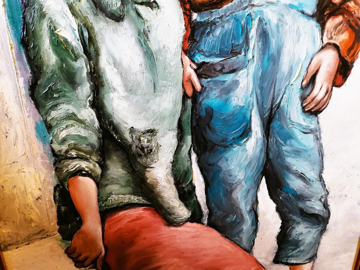 Huile sur toile encadrée -photo-2