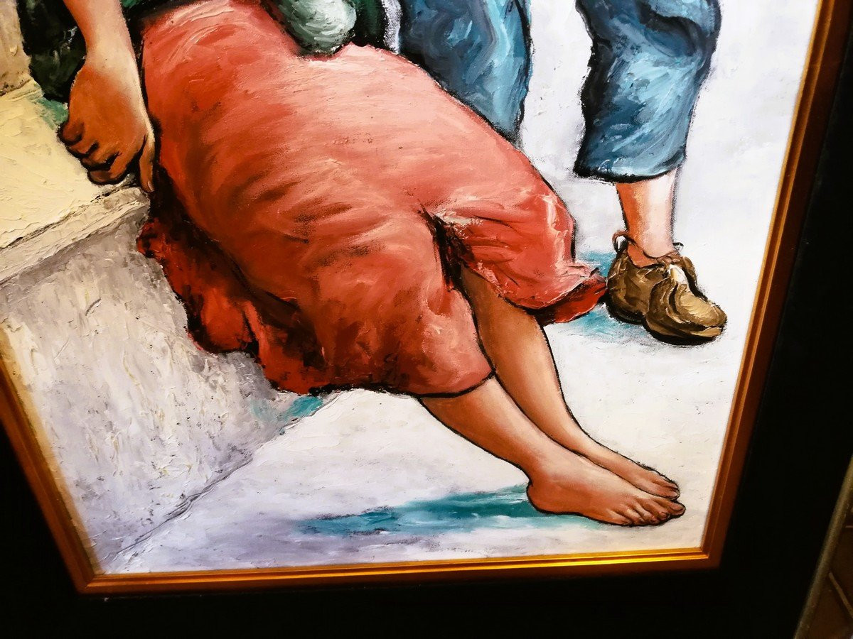 Huile sur toile encadrée -photo-3