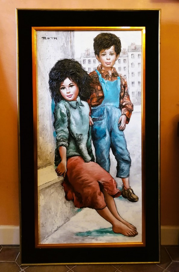 Huile sur toile encadrée 