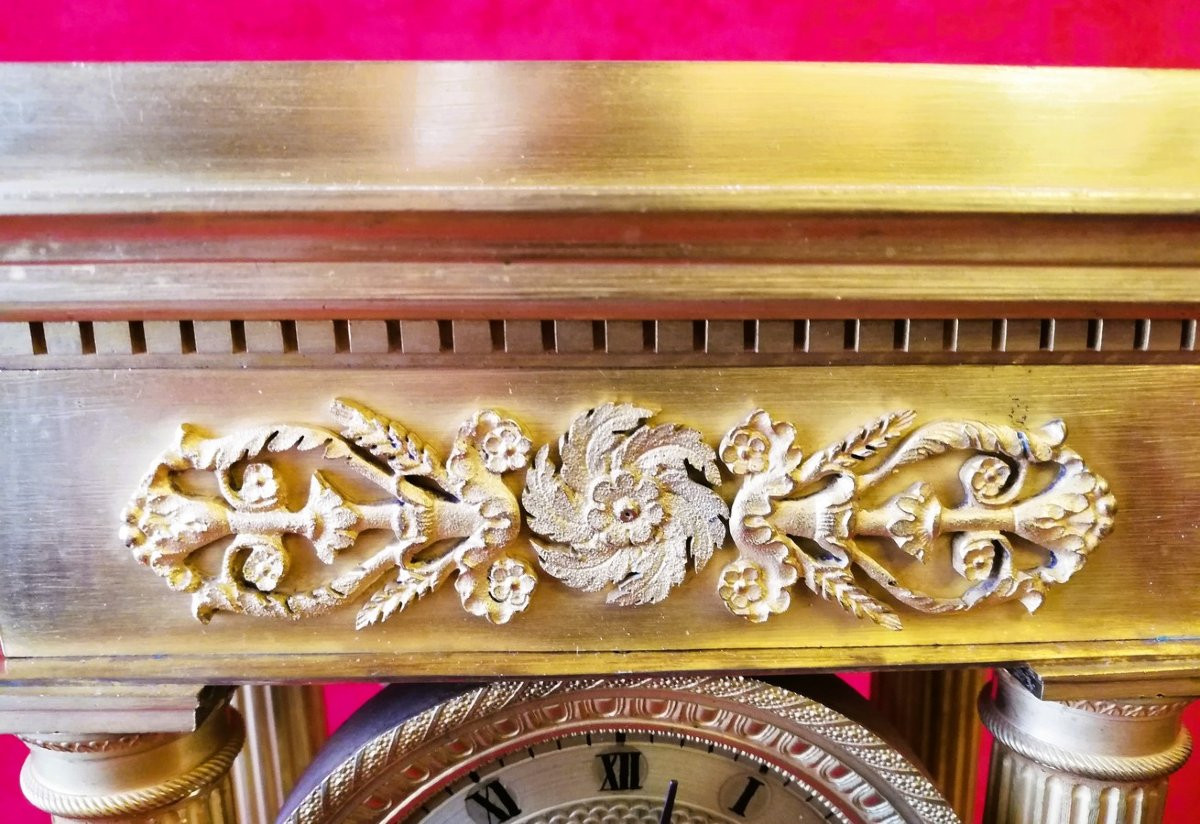 Gilt Bronze Portico Clock-photo-2