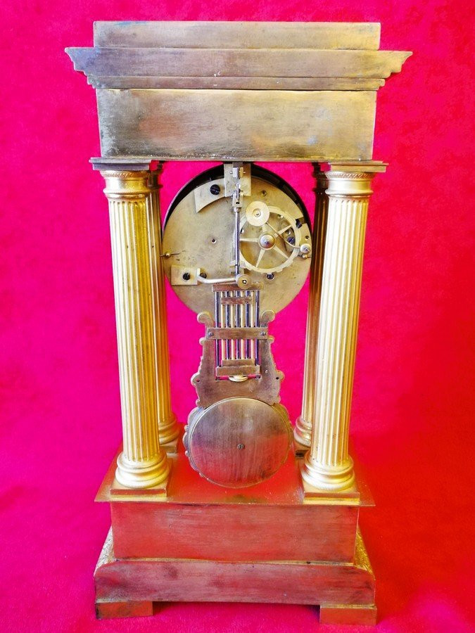 Gilt Bronze Portico Clock-photo-3