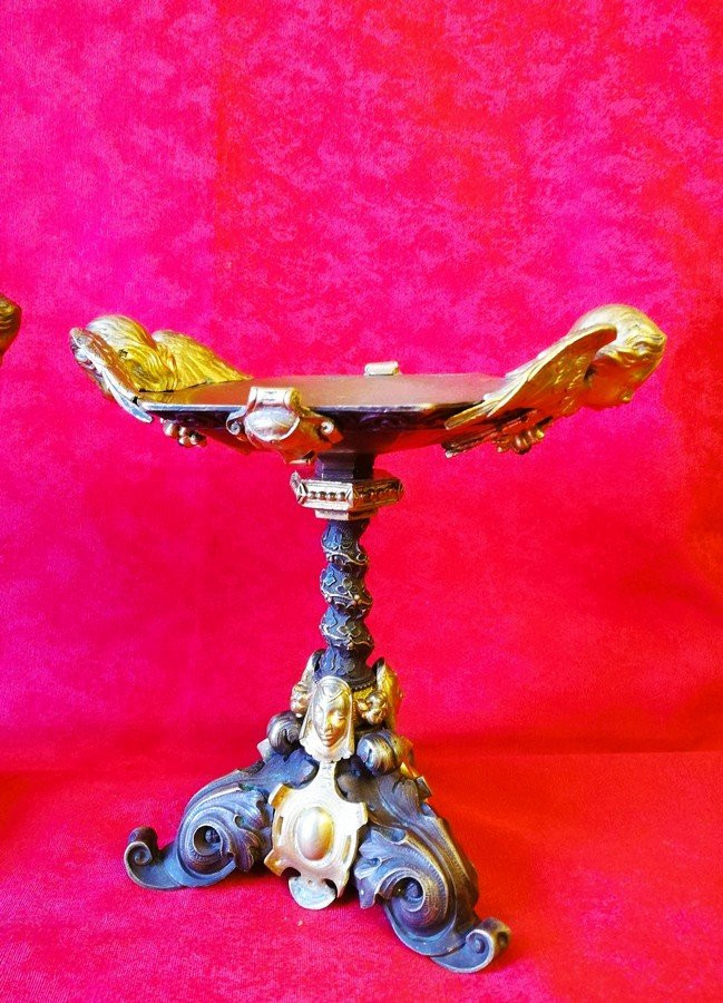 Paire de coupes en bronze -photo-4