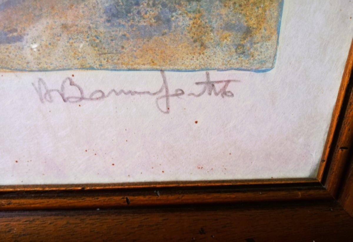 Lithographie encadrée -photo-2