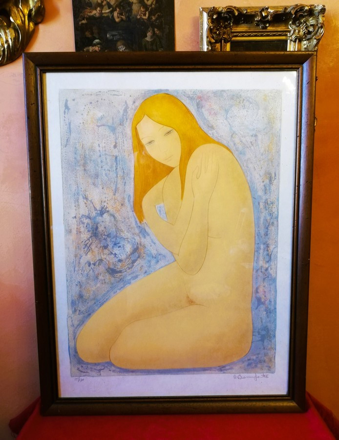 Lithographie encadrée 