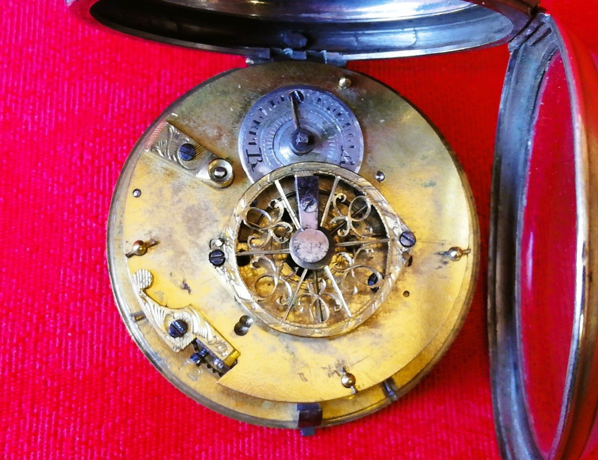 Montre à coq cadran décoré émaillé  -photo-3