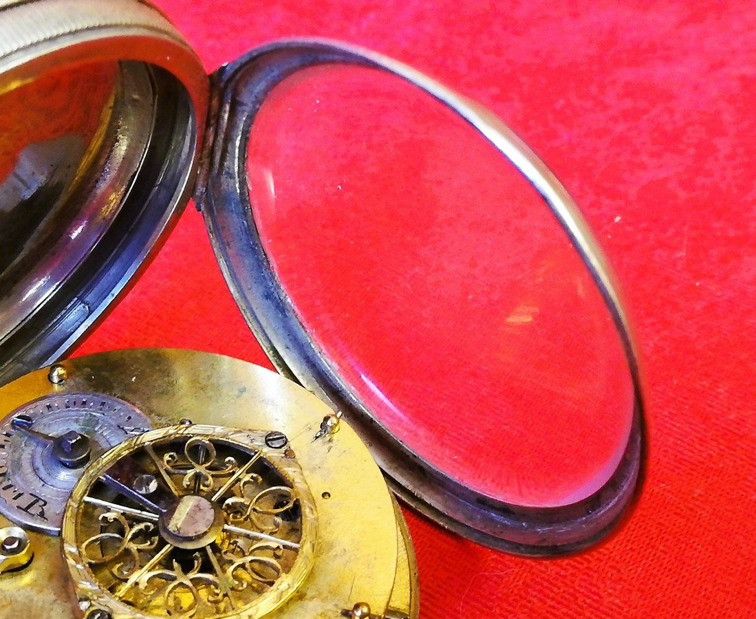 Montre à coq cadran décoré émaillé  -photo-4