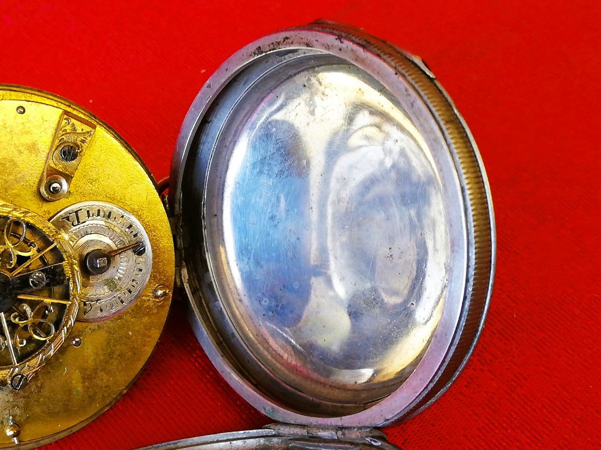 Montre à coq cadran décoré émaillé  -photo-1