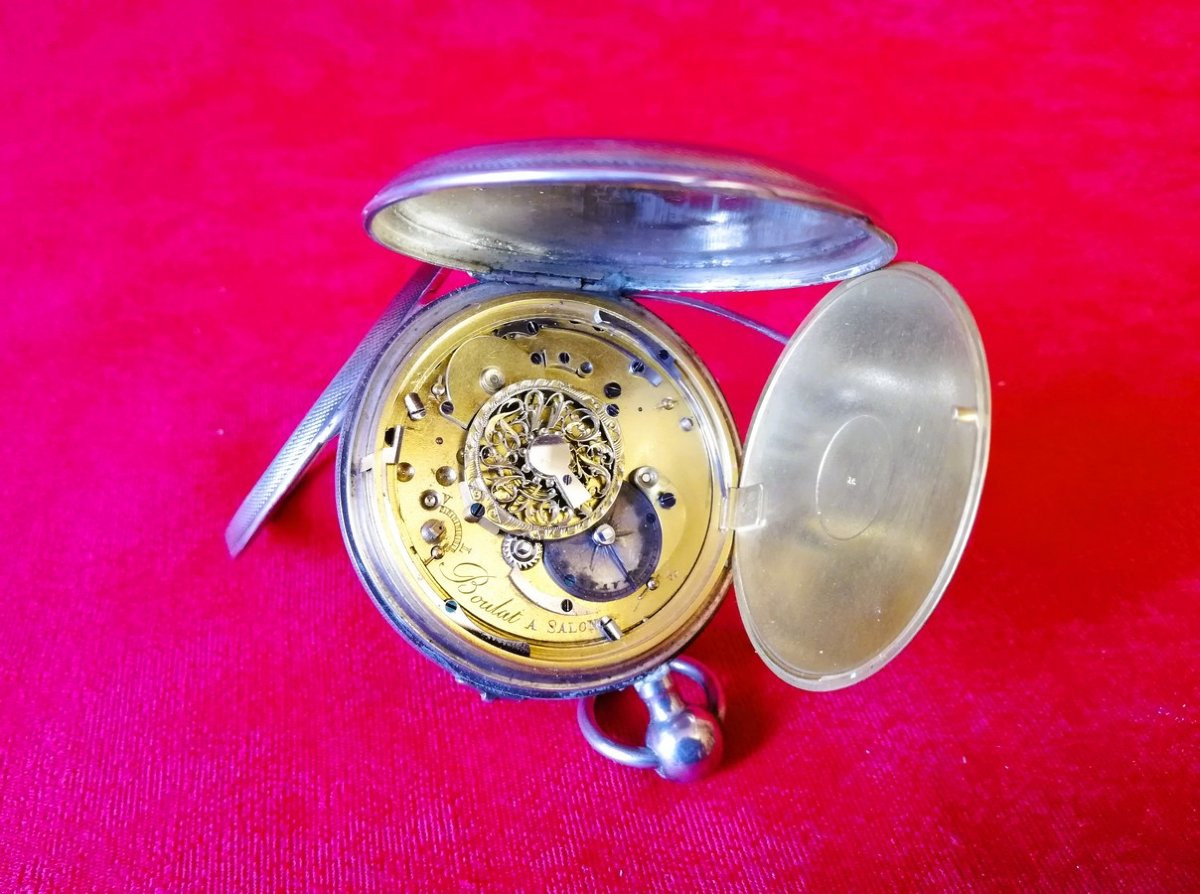 Silver Cock Watch With Chime -photo-2