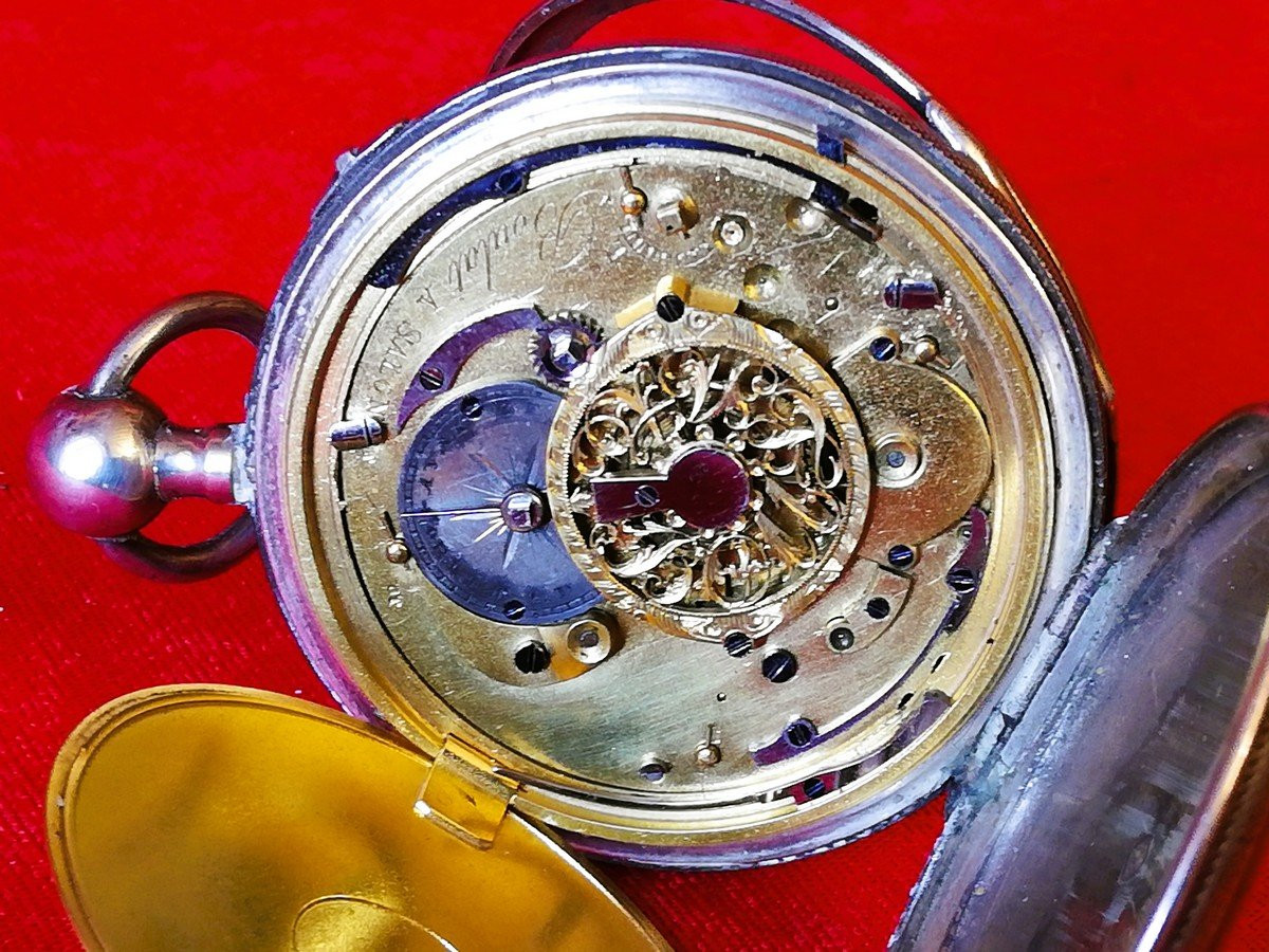 Silver Cock Watch With Chime -photo-4